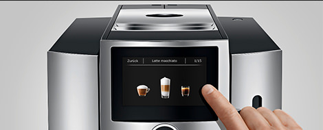 Pantalla táctil de la cafetera S8 Cromo